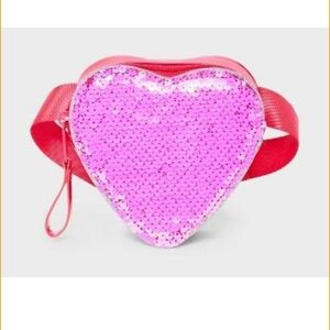Cat & Jack Pink Heart Sequin Bag